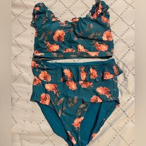 Floral Two-Piece Swimsuit